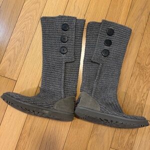 Gray UGG Knit tall boot